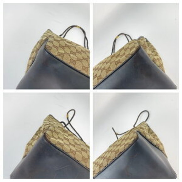 GUCCI Brown Beige GG Tote Bag - Picture 3 of 9